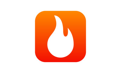Fire Flame Logo design vector. Bonfire Silhouette Logotype icon