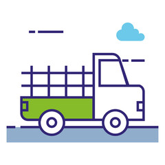Truck PNG image icon with transparent background