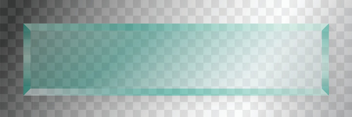 Transparent glass effect web banner with copy space