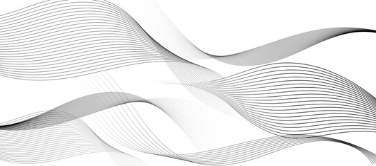 White Abstract background with flowing lines wave.vector illustration.	

