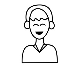 person avatar line icon