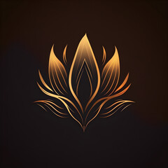  lotus logo, Beauty or spa logo template.AI generation