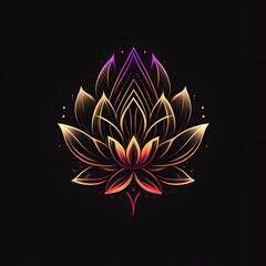  lotus logo, Beauty or spa logo template.AI generation