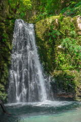 Fototapeta na wymiar Salto do Prego ist ein Wasserfall in der Nähe von Faial da Terra auf der Azoreninsel São Miguel.