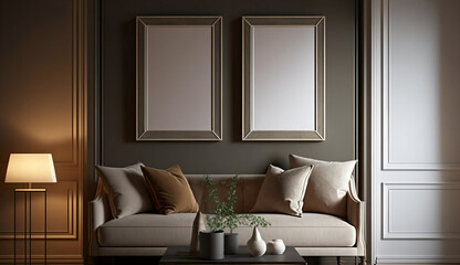 modern living room mockup
