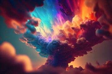 colorful sky created using AI Generative Technology