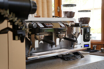 coffee machine in coffee shop
