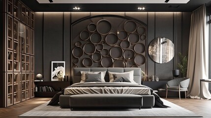 Stylish and Luxurious Modern Bedroom Design - A Visual Delight, Generative AI