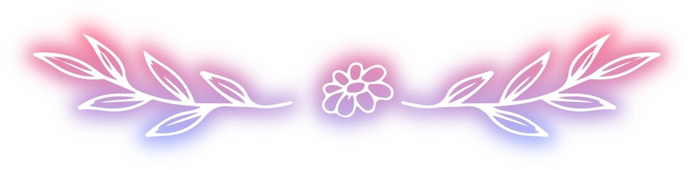 Set of wreath design neon