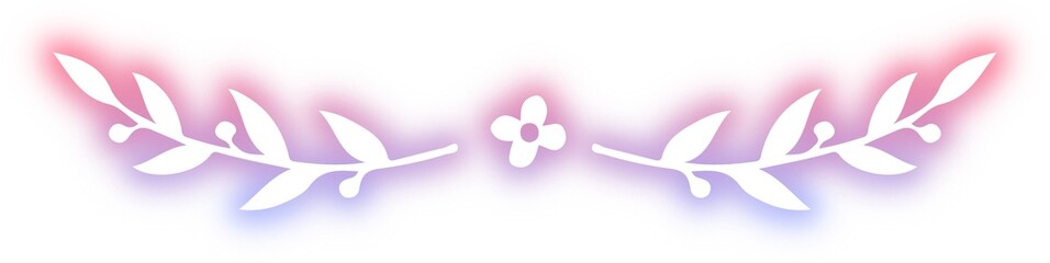 Set of wreath design neon