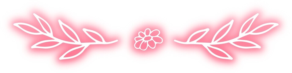 Set of wreath design neon