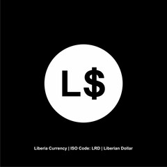 Liberia Currency Symbol, Liberian Dollar Icon, LRD Sign. Vector Illustration