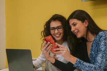 Looking at the phone