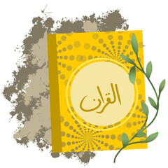 Yellow Qur'an with Ink splash