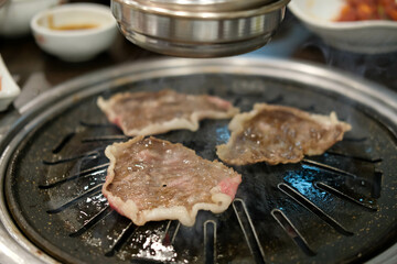 Korean Style Barbecue Grill BBQ rare meat