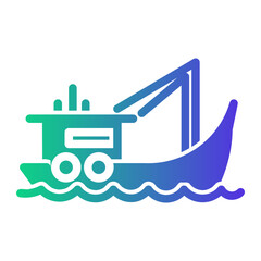 boat fishing icon
