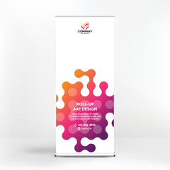 Geometric design, roll-up, creative background, template for photo and text placement, presentations