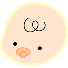 Fototapeta premium 신생아 채색 스티커