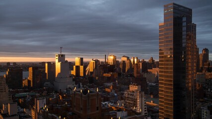 Fototapeta premium Manhattan skyline in the evening