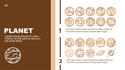 earth world globe planet landing header vector