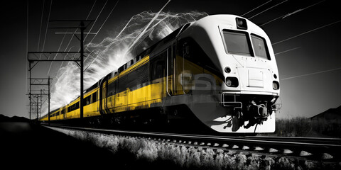 The picture of a train represents the transportation and logistics industries, highlighting the role of railway transportation in these fields.