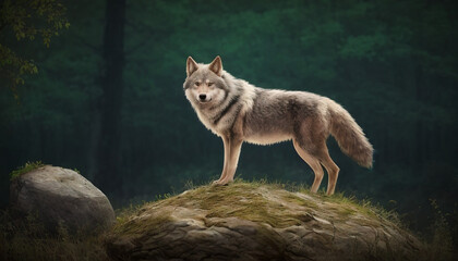 Obraz premium wolf in the woods