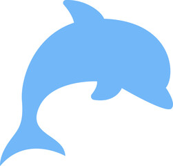 Silhouette of dolphin fish