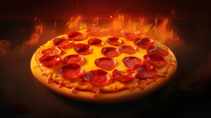 Flaming Hot pizza, generative AI