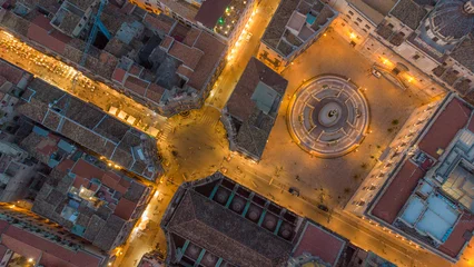 Meubelstickers fotografie col drone del centro storico di palermo © Marco
