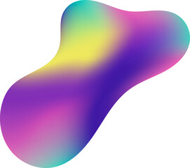 Gradient iridescent shapes.