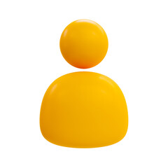 3d minimal person icon. employee icon. avatar icon. 3d illustration.