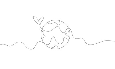 world heart day line art style vector eps 10