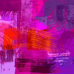 abstract background composition, purple texture with paint strokes and splashes, grungy