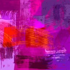 Gordijnen abstract background composition, purple texture with paint strokes and splashes, grungy © Kirsten Hinte