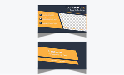  Creative Business Card Design Template Double-sided -Horizontal Name Card Simple and Clean Visiting  Card Vector illustration Colorful Business Card Modern Business Card Design
