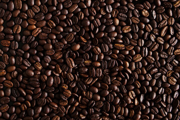 black coffee beans background