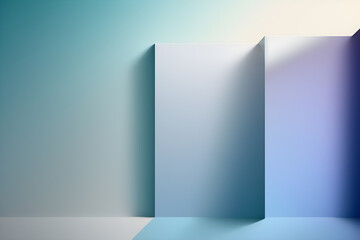 A clean and sophisticated flat wall background with a gradient effect and delicate shadows - AI technology