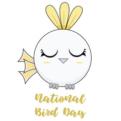 National Bird Day Vector Illustration