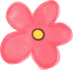 Single flower watercolor