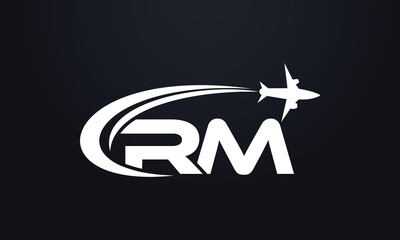 Tour and travel logo design, Airline agency symbol and aviation company monogram vector	