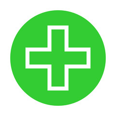 Medical plus button symbol PNG