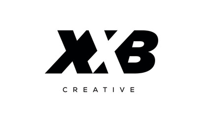 XXB letters negative space logo design. creative typography monogram vector