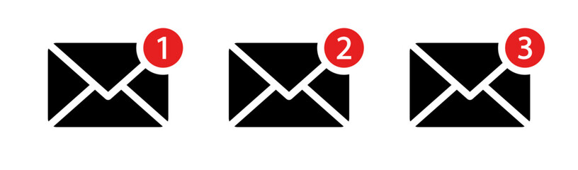 Mail notification icon set