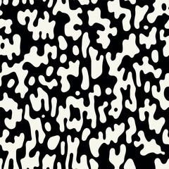 Vector seamless pattern. Abstract spotty texture. Natural monochrome design. Creative background with blots. Decorative organic swatch.