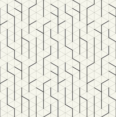 Vector seamless pattern. Modern stylish texture with monochrome trellis. Repeating geometric grid. Simple graphic design. Simple linear print.