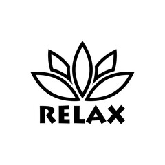 Relax Lotus flower icon isolated on transparent background