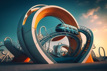 roller coaster created using AI Generative Technology
