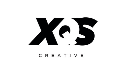 XQS letters negative space logo design. creative typography monogram vector