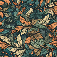 Perfectly Seamless Foliage Pattern - Generative AI