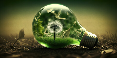 green energy, renewable eco friendly energy concept background design, generative ai